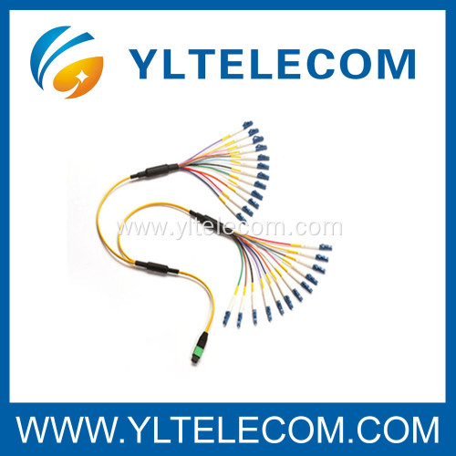 MPO Fan out Fiber Optic Patch Cord 4 cores , 8 cores , 12 cores Singlemode